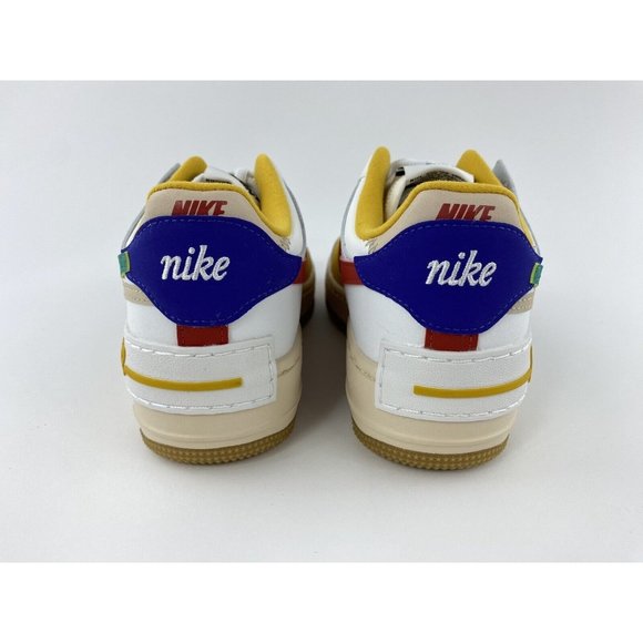 Nike Air Force 1 Shadow Multi Color Women's Sneakers Shoes White CI0919-118 - Picture 6 of 12